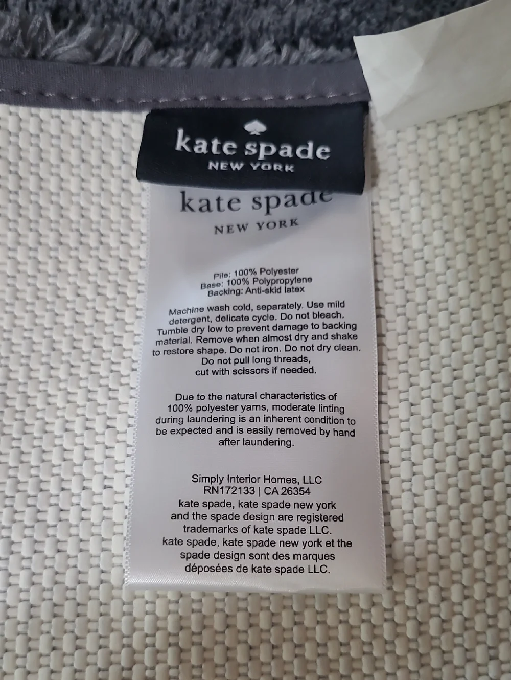 Kate Spade Plush Bath Rug